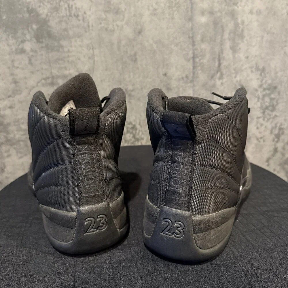 Jordan 12 Retro Winterized 'Triple Black' (reflective, NOT DUST) - Men's Size 15 - Picture 3 of 5